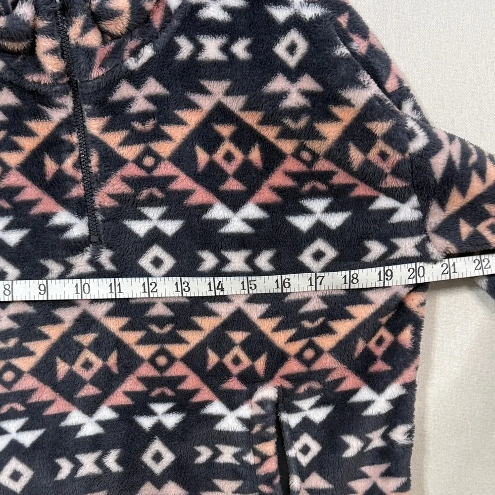 Old Navy Kids Geometric Fleece Jacket - Black, Pink, White